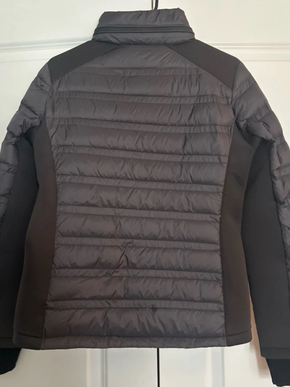 Michael Kors Kids Black Quilted Puffer Jacket with MK Zip Charm